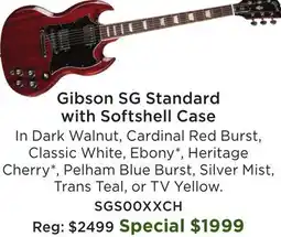 Long & McQuade Gibson SG Standard with Softshell Case offer