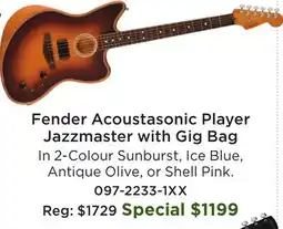 Long & McQuade Fender Acoustasonic Player Jazzmaster with Gig Bag offer