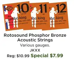 Long & McQuade Rotosound Phosphor Bronze Acoustic Strings offer
