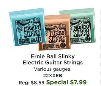 Long & McQuade Ernie Ball Slinky Electric Guitar Strings offer