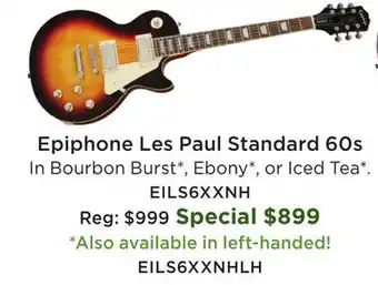 Long & McQuade Epiphone Les Paul Standard 60s offer