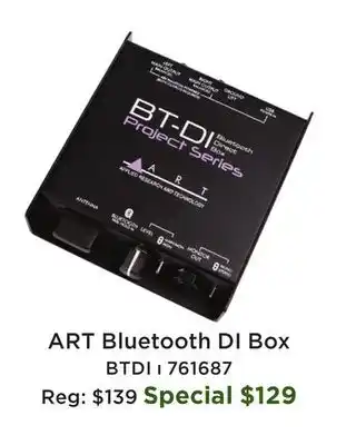 Long & McQuade Bluetooth Direct Box offer