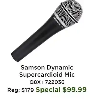 Long & McQuade Q8x Professional Dynamic Supercardioid Vocal Microphone offer