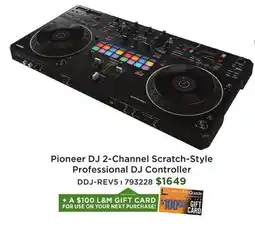 Long & McQuade DDJ-REV5 2-Channel Scratch-Style Professional DJ Controller offer