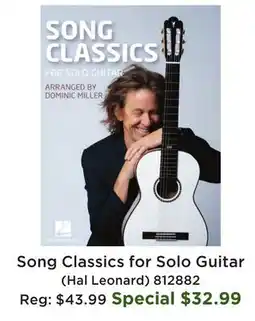 Long & McQuade Song Classics for Solo Guitar - Miller - Classical Guitar - Book offer