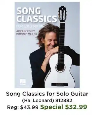 Long & McQuade Song Classics for Solo Guitar - Miller - Classical Guitar - Book offer