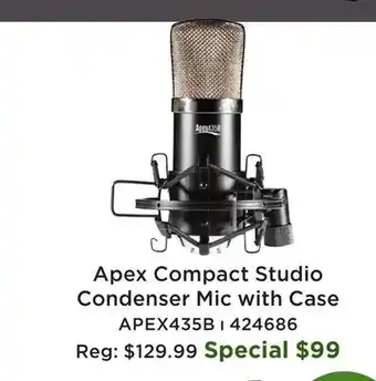 Long & McQuade Compact Studio Condenser Mic with Case - Black offer