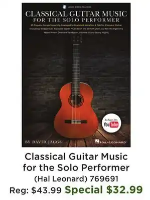 Long & McQuade Classical Guitar Music for the Solo Performer offer