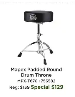 Long & McQuade Mapex Padded Round Drum Throne offer