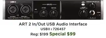 Long & McQuade USB II - 2-In / 2-Out USB Audio Interface offer