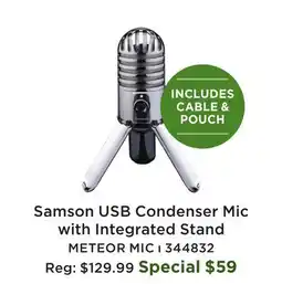 Long & McQuade Meteor Mic USB Studio Microphone offer