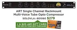 Long & McQuade Single Channel Rackmount Multi-Voice Tube Opto Compressor offer