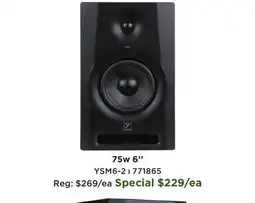 Long & McQuade YSM6 Series II 75-Watt Powered Studio Monitor - 6'' (Single) offer