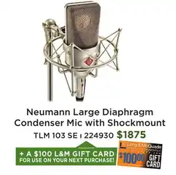 Long & McQuade TLM103 - with Shockmount offer