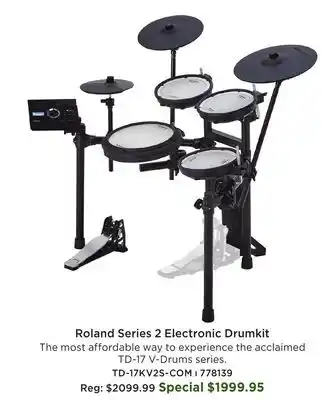 Long & McQuade TD-17 KV2 Series 2 Electronic Drum Kit with Stand offer