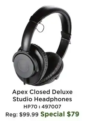Long & McQuade Apex Closed Deluxe Studio Headphone offer
