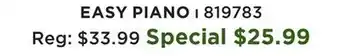 Long & McQuade EASY PIANO offer