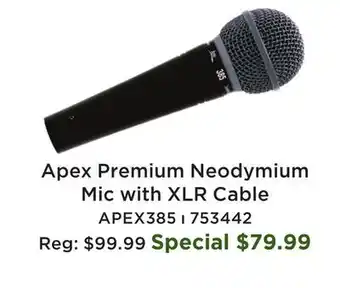 Long & McQuade Apex 385 Premium Neodymium Microphone with Cable offer