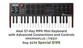Long & McQuade MPK Mini Plus 37-key MPK Mini Keyboard with Advanced Connections and Controls offer