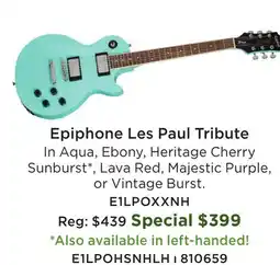 Long & McQuade Les Paul Tribute E1 Electric Guitar - Heritage Cherry Sunburst (Left Handed) offer