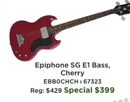 Long & McQuade Epiphone SG E1 Bass, Cherry offer