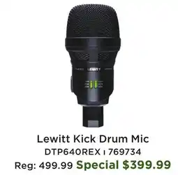 Long & McQuade DTP 640 REX Dual-Capsule Kick Drum Microphone offer