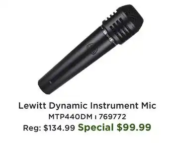 Long & McQuade Lewitt Dynamic Instrument Mic offer