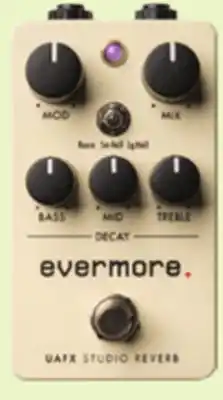 Long & McQuade UAFX Evermore Studio Reverb Pedal offer