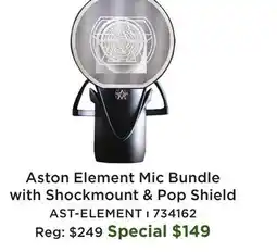 Long & McQuade Aston Element Mic Bundle with Shockmount & Pop Shield offer