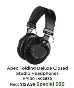 Long & McQuade Folding Deluxe Studio Monitor Headphones offer