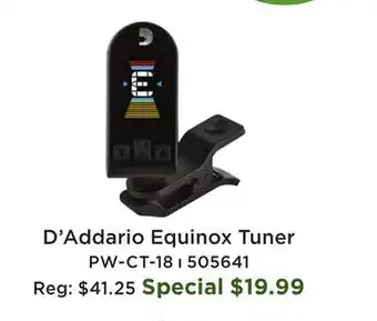 Long & McQuade Equinox Clip-On Tuner offer