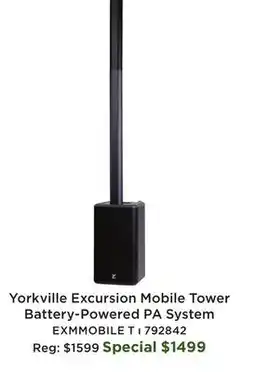 Long & McQuade EXM Mobile Tower Battery Powered PA System offer