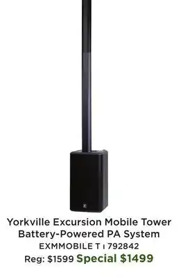 Long & McQuade EXM Mobile Tower Battery Powered PA System offer