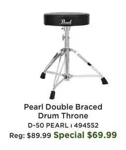 Long & McQuade D50 Double Braced Drum Throne offer