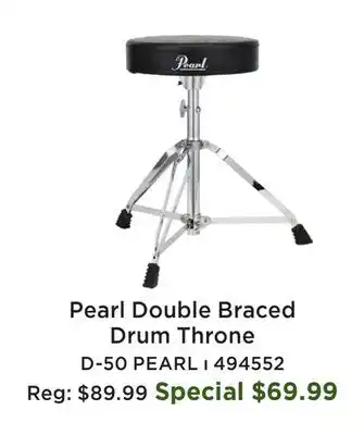 Long & McQuade D50 Double Braced Drum Throne offer