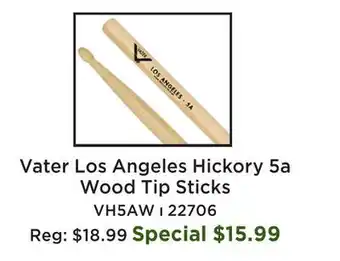 Long & McQuade VH5AW - 5A Los Angeles Wood Tip offer