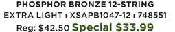 Long & McQuade XS Acoustic Phosphor Bronze 10-47 (12-String) - Light offer