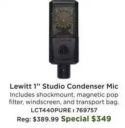 Long & McQuade LCT 440 Pure Puristic 1'' Studio Condenser Microphone offer