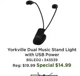Long & McQuade Dual Music Stand Light offer