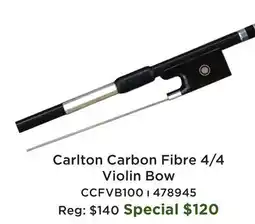 Long & McQuade Carbon Fibre 4/4 Violin Bow offer