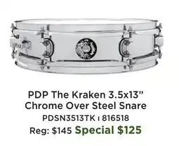 Long & McQuade The Kraken 3.5x13'' Piccolo Snare Drum offer