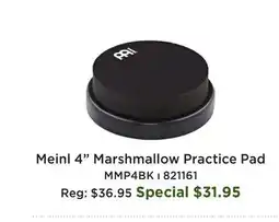 Long & McQuade 4'' Marshmallow Practice Pad - Black offer