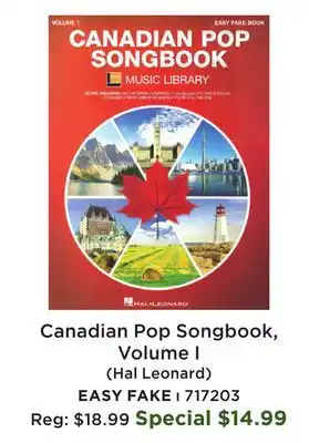 Long & McQuade Canadian Pop Songbook, Volume I (Hal Leonard) offer