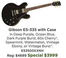 Long & McQuade Gibson ES-335 with Case offer