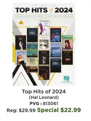 Long & McQuade Top Hits of 2024 - Piano/Vocal/Guitar - Book offer