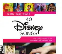 Long & McQuade 40 Disney Songs: Really Easy Piano - Book offer