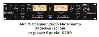 Long & McQuade Pro MPA-II Two Channel Studio Mic Preamp offer