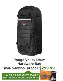 Long & McQuade Rouge Valley Drum Hardware Bag offer