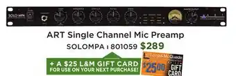 Long & McQuade Single Channel Mic Preamp offer
