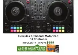 Long & McQuade Hercules 2-Channel Motorized DJ Controller offer